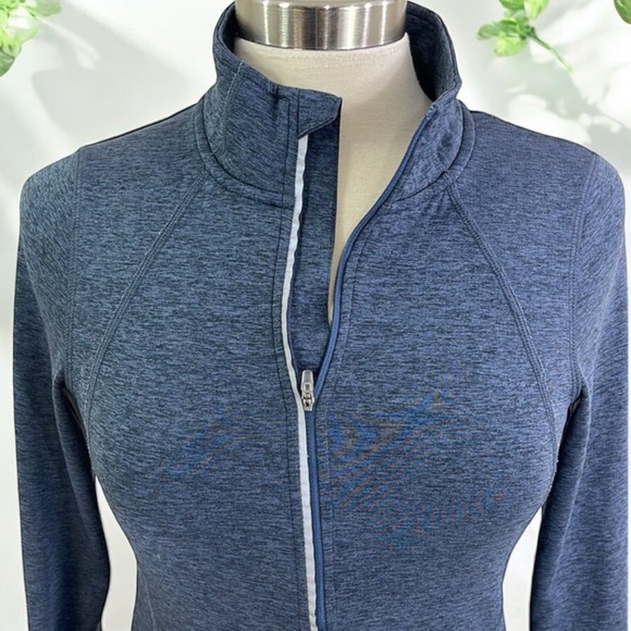 Champion C9 Women's Run Half Zip Pullover "Military Blue Heather" Top - Picture 4 of 16